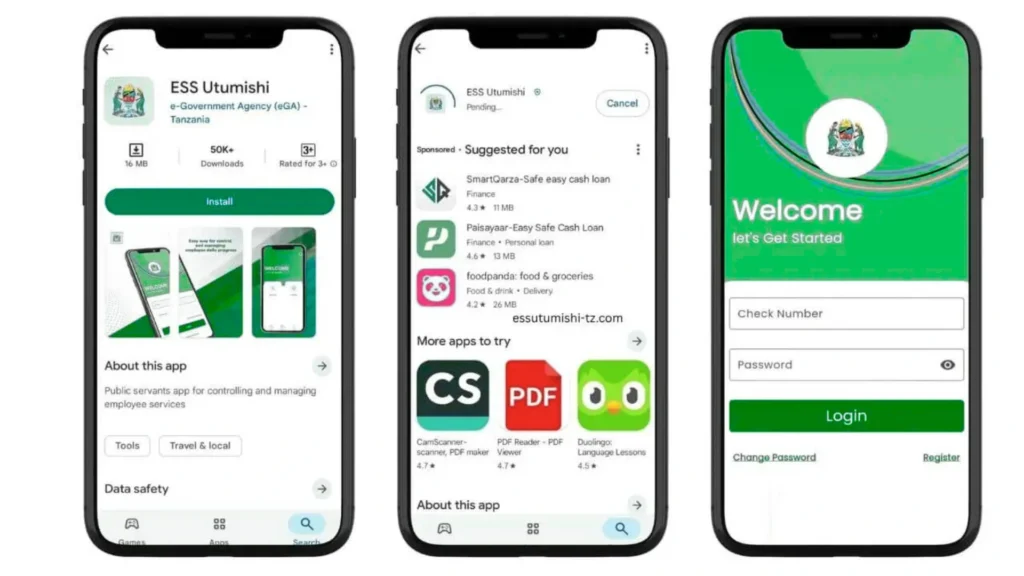  ESS Utumishi Mobile App 