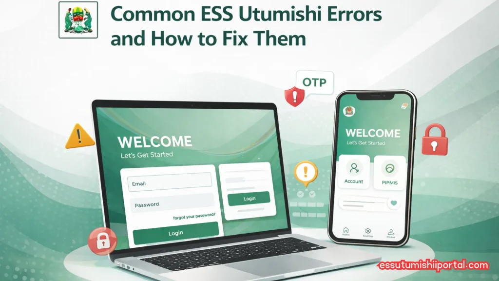 Common ESS Utumishi Errors and How to Fix Them Easily 1 ESS Utumishi Errors